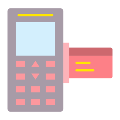 an image of a cell phone and a credit card