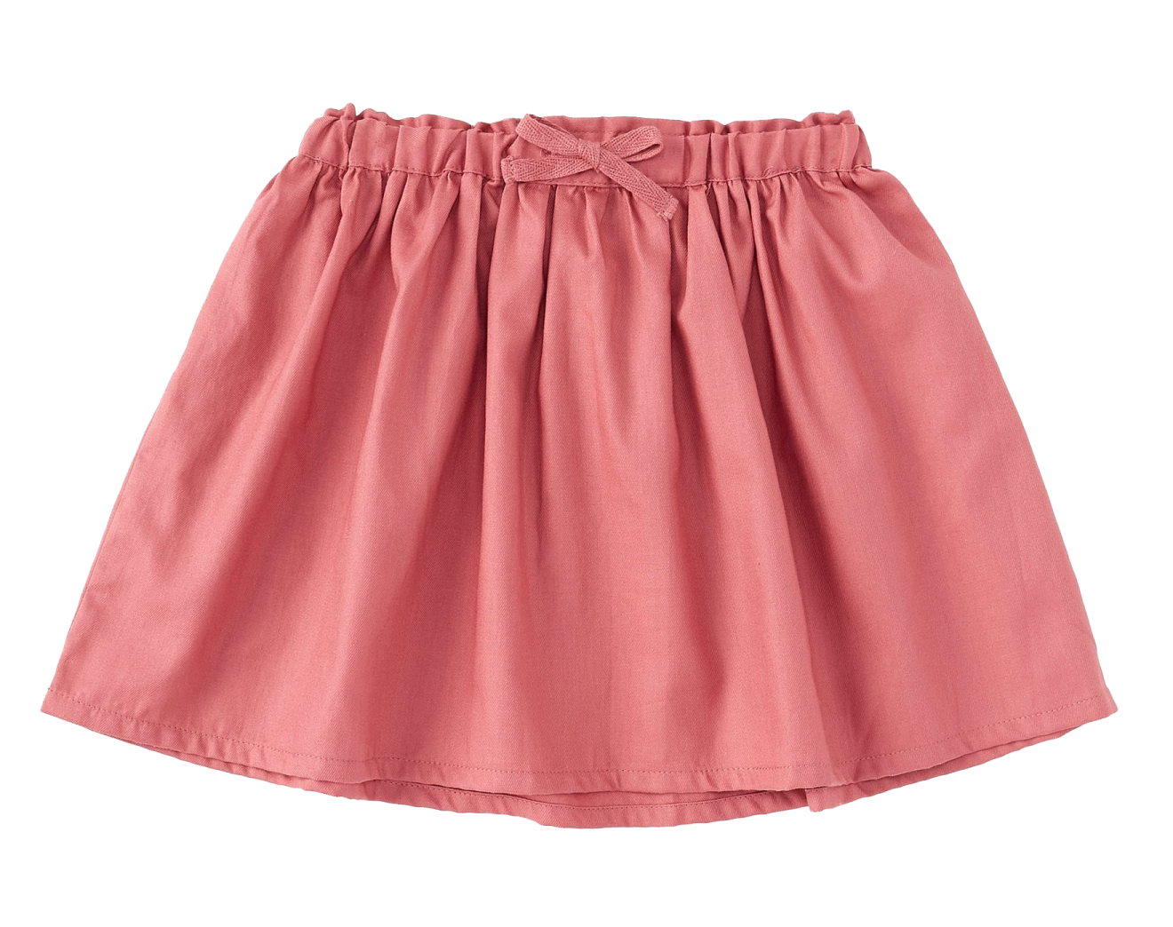 a pink skirt with a bow at the waist