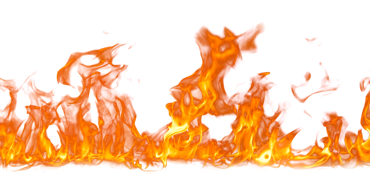 fire flames on a white background