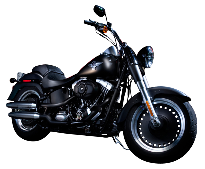 a black motorcycle on a white background