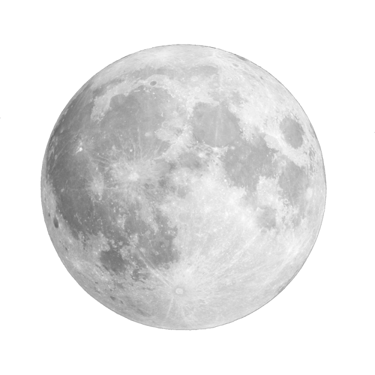 a drawing of the moon on a white background