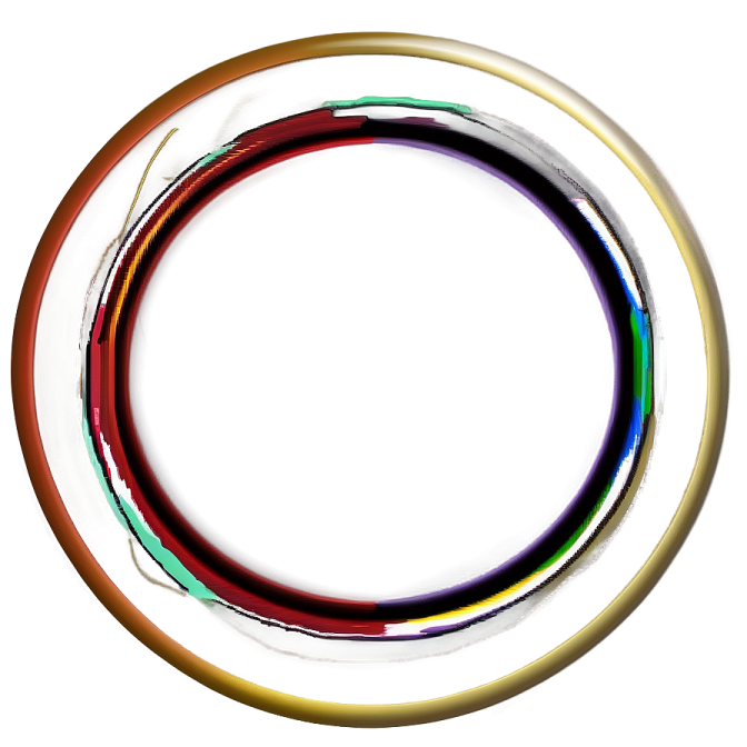 a circle made out of colored paint
