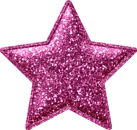a pink glitter star