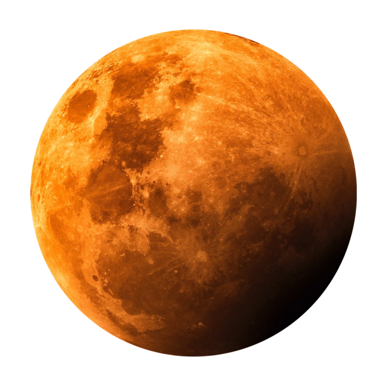 a full moon on a white background
