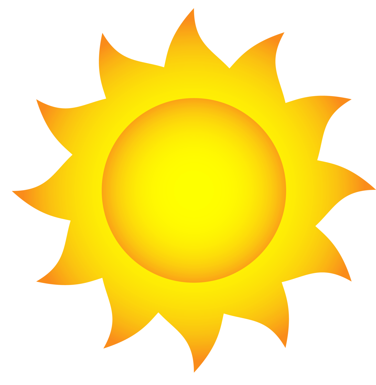 a yellow sun clipart