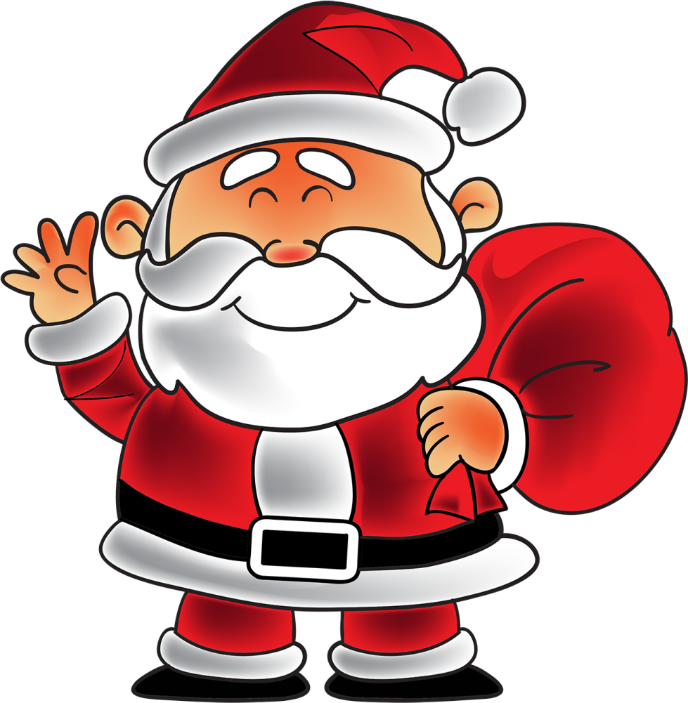 a cartoon santa claus with boxing gloves