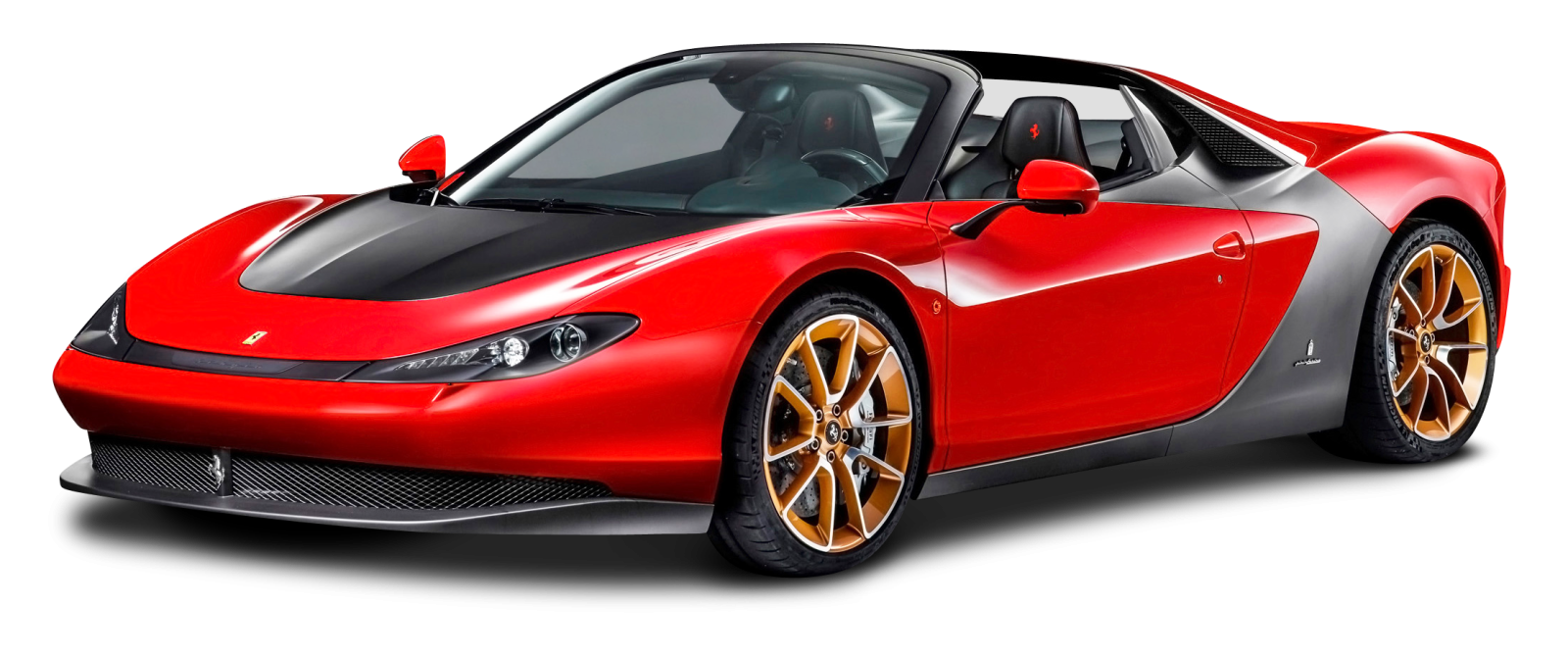 a red and black sports car