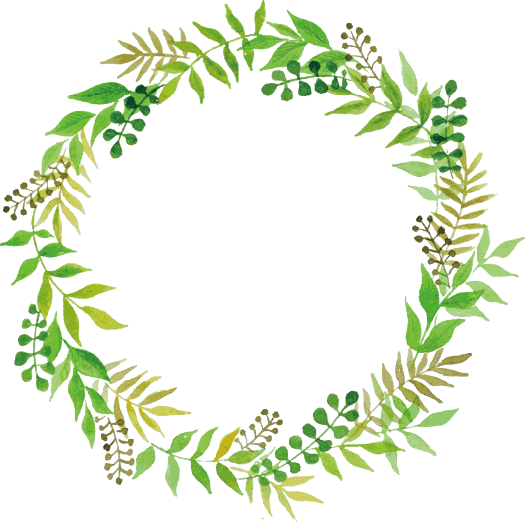 a wreath made of green leaves and berries