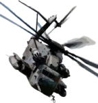 a helicopter is flying through the air