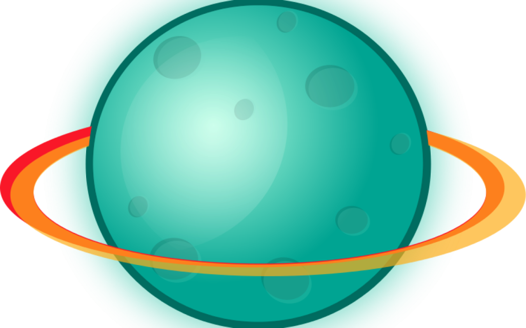 a green egg with an orange ring around it