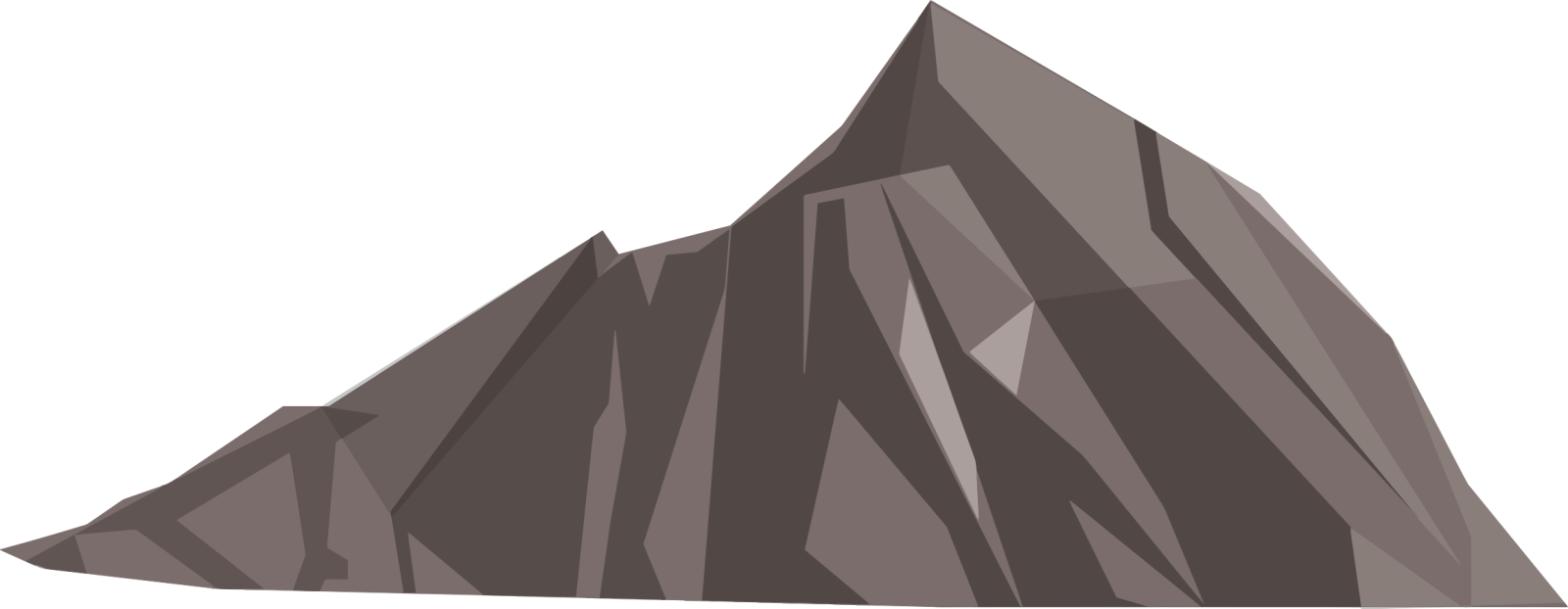 a black and white illustration of a mountain