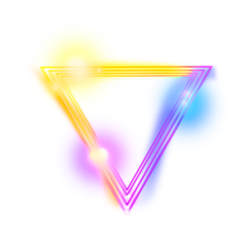 a triangle with light coming out of it