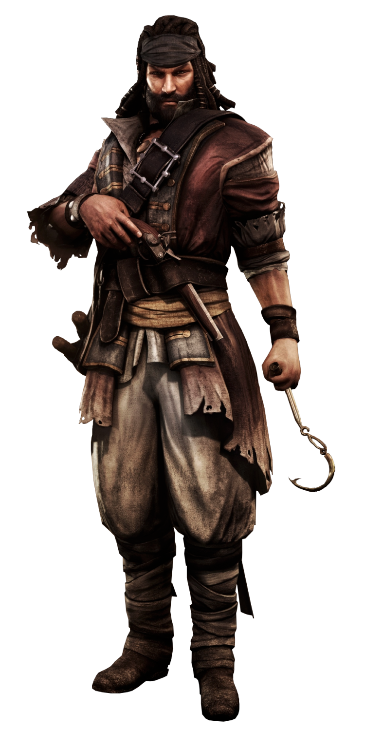 a man in a pirate costume holding a sword