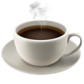 a cup of coffee on a saucer
