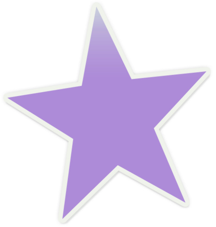a purple star on a white background