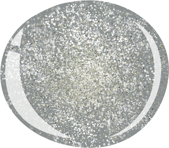 a white and silver glitter in a circle
