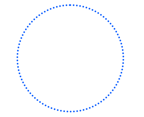 a circle with dots in the middle