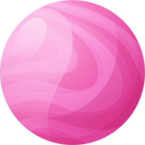 a pink ball on a white background