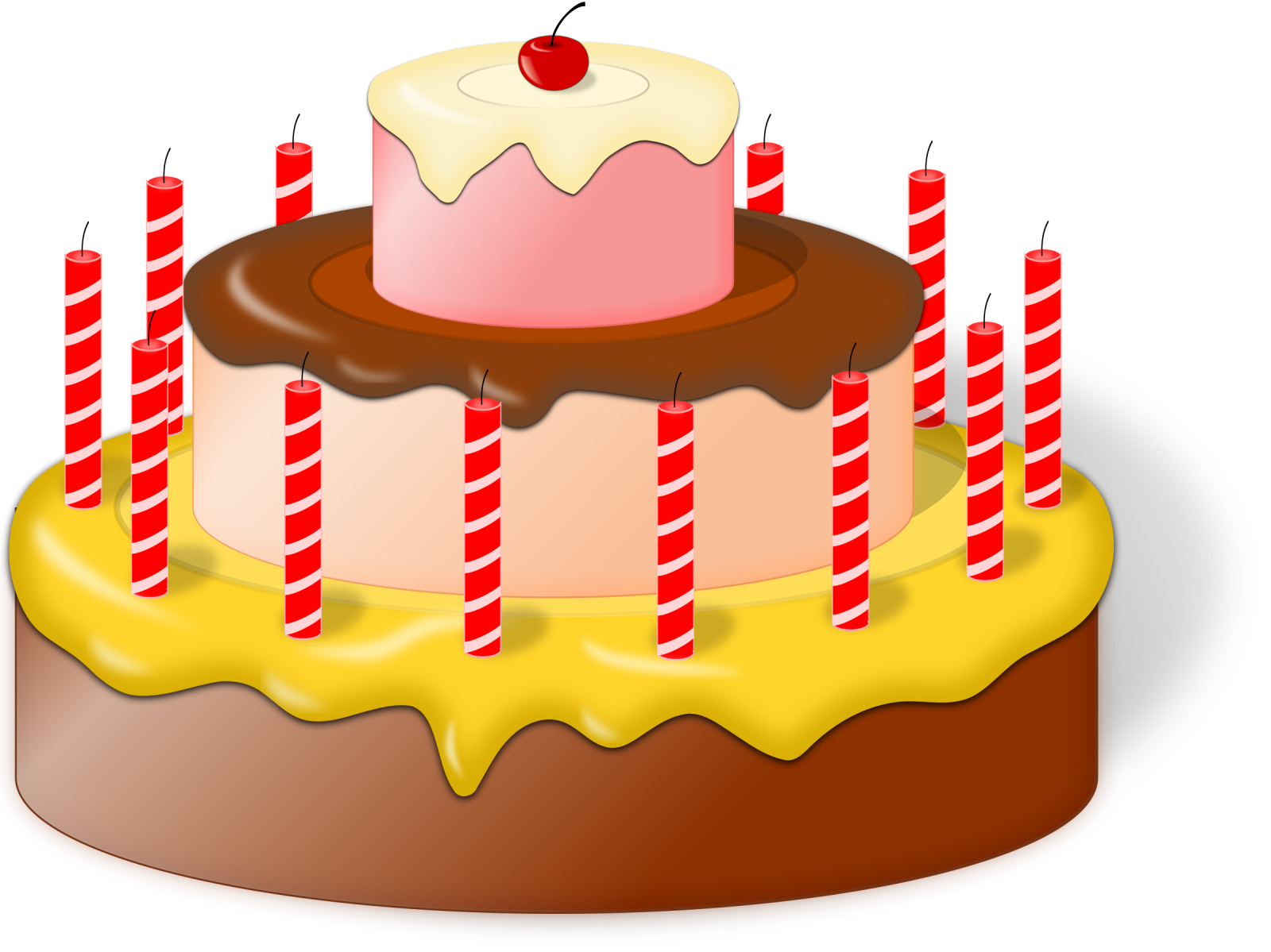 a birthday cake with candles on it