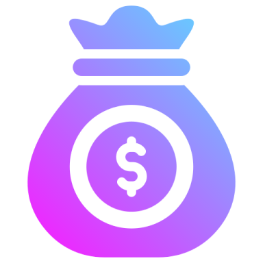 a money bag with a dollar sign inside