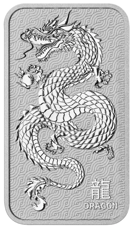 1 oz silver bar year of the dragon