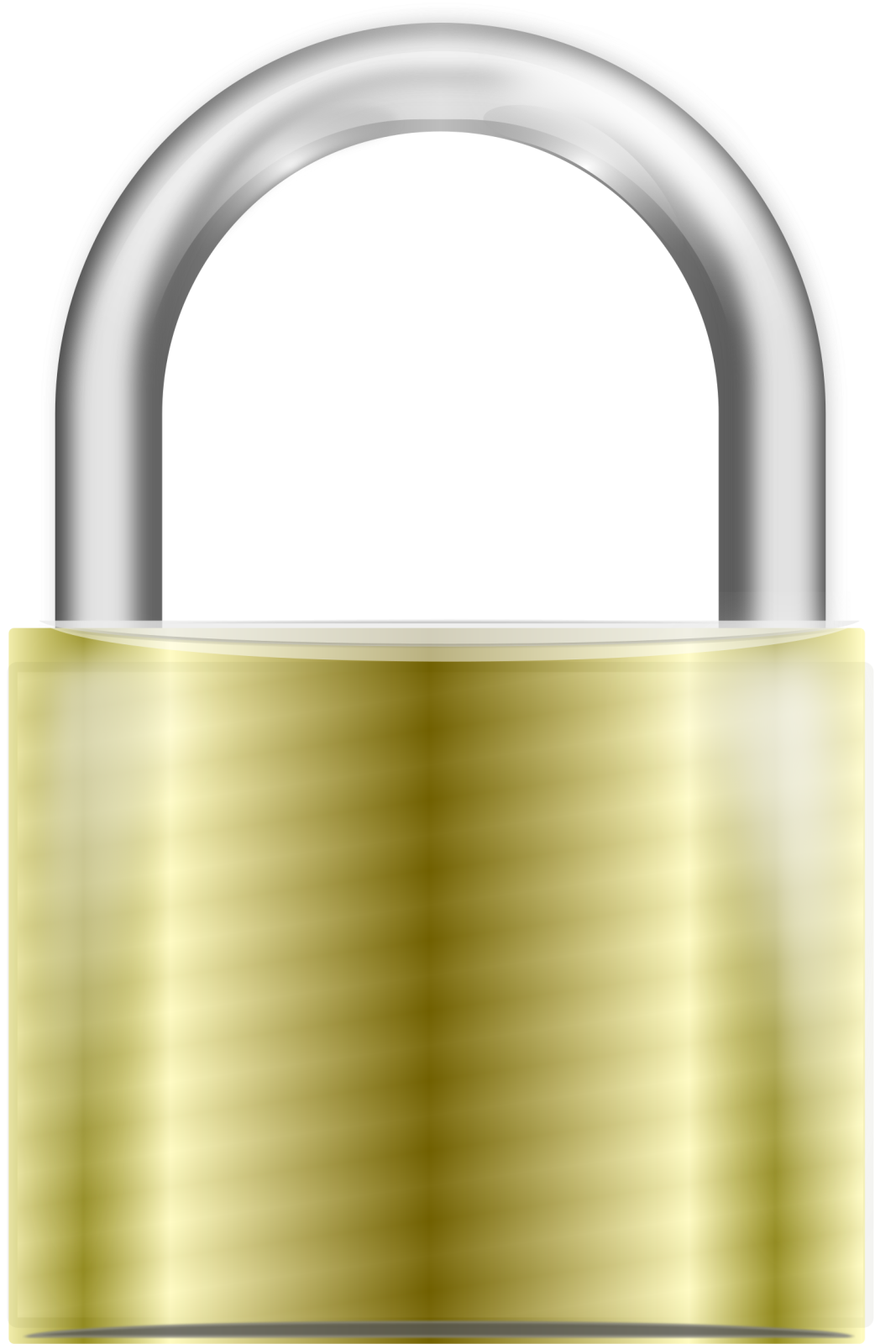 a golden padlock on a white background