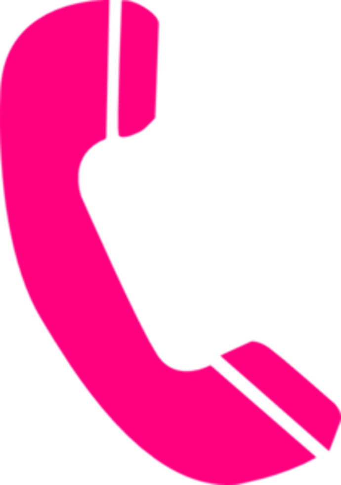 a pink phone on a white background