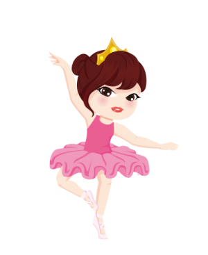 a little ballerina girl in a pink dress