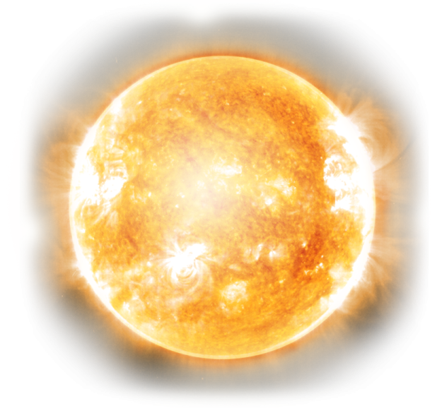 an image of the sun on a white background
