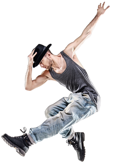 a man jumping in the air