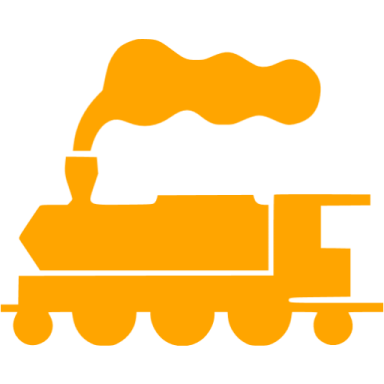 a yellow train with smoke coming out of it