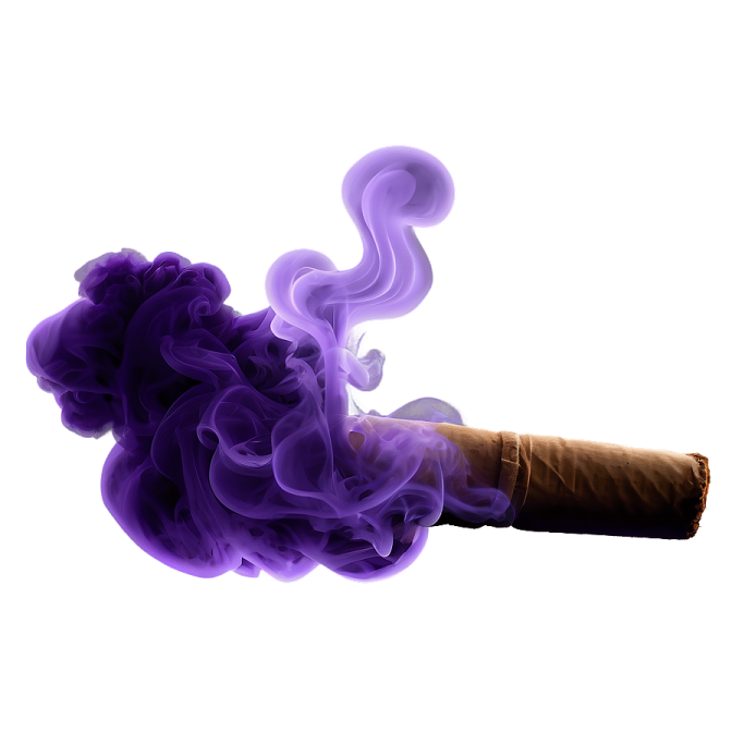 purple smoke on a white background