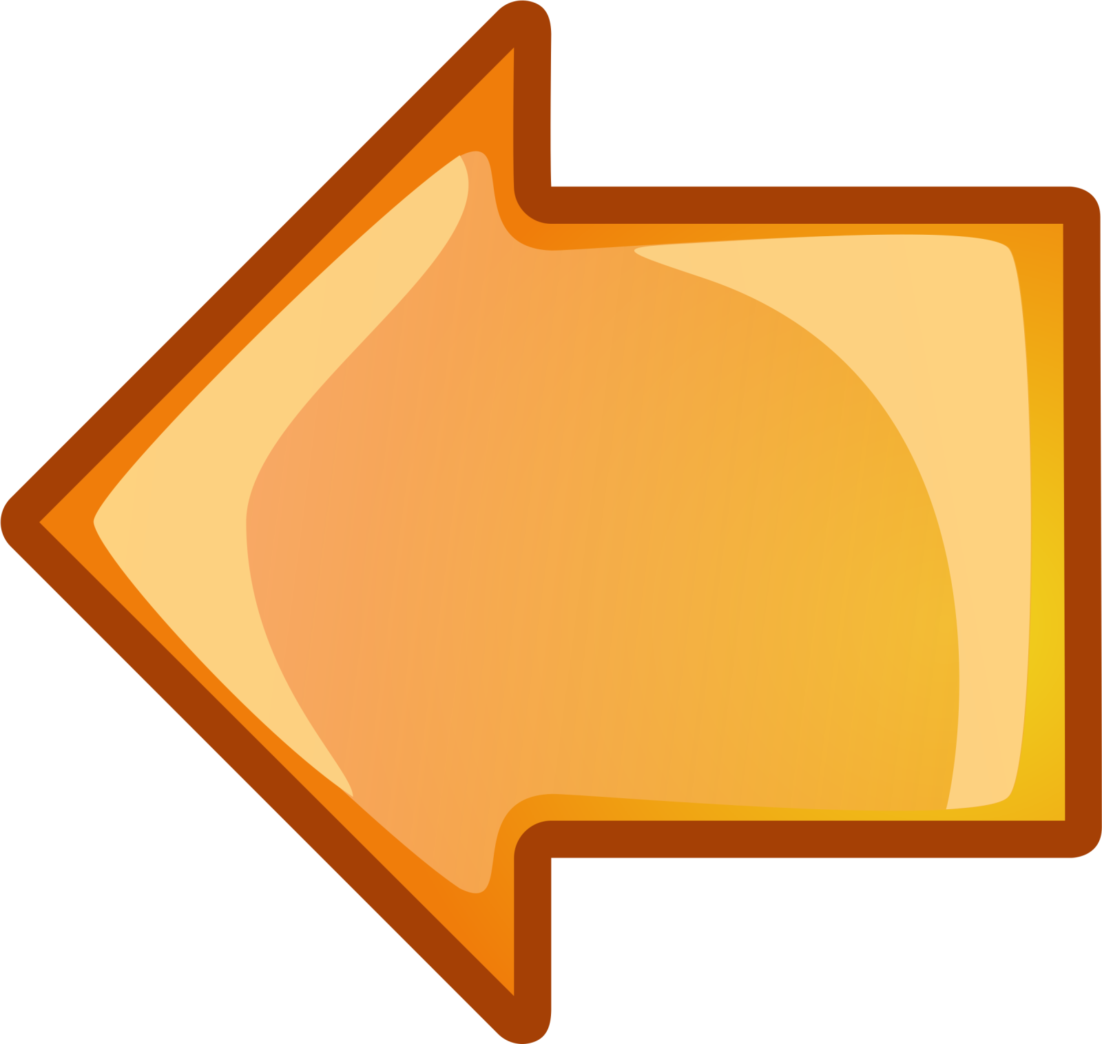 an orange arrow pointing to the right