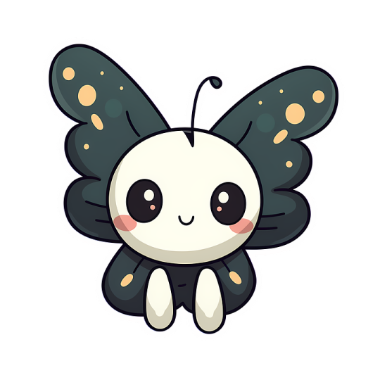 a black and white butterfly sitting on the ground