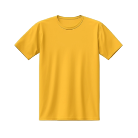a yellow t - shirt on a white background