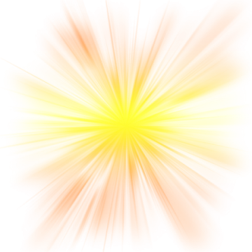 a yellow star burst on a white background
