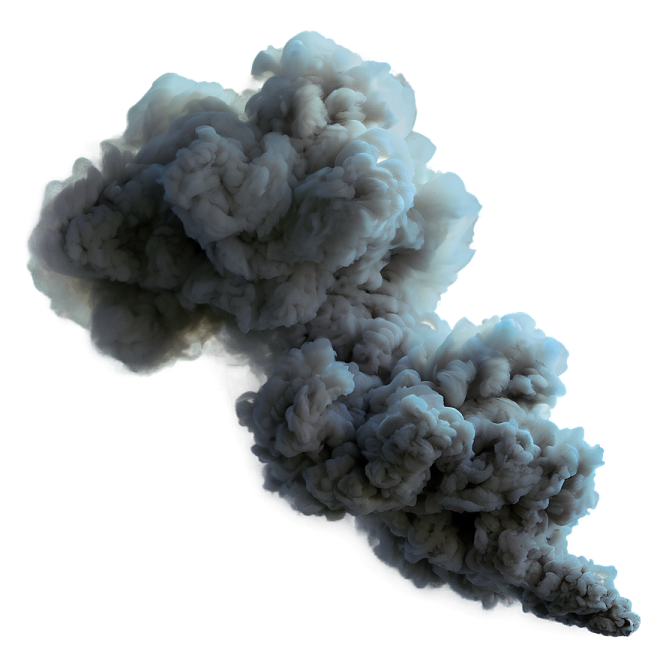 a cloud of smoke on a white background