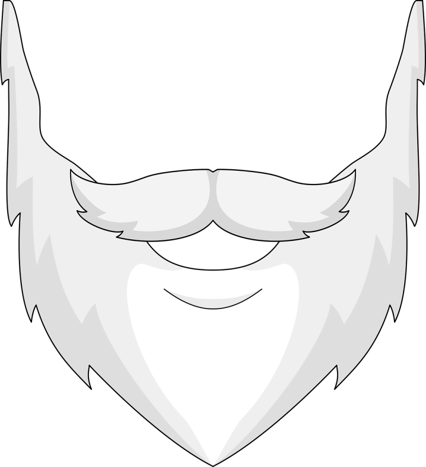 a man's face with a beard