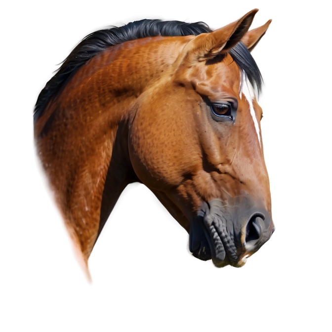 a close up of a horse's head