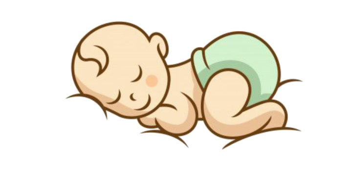 a baby sleeping on its back