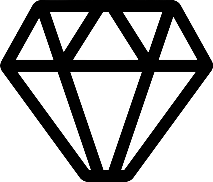a black and white diamond