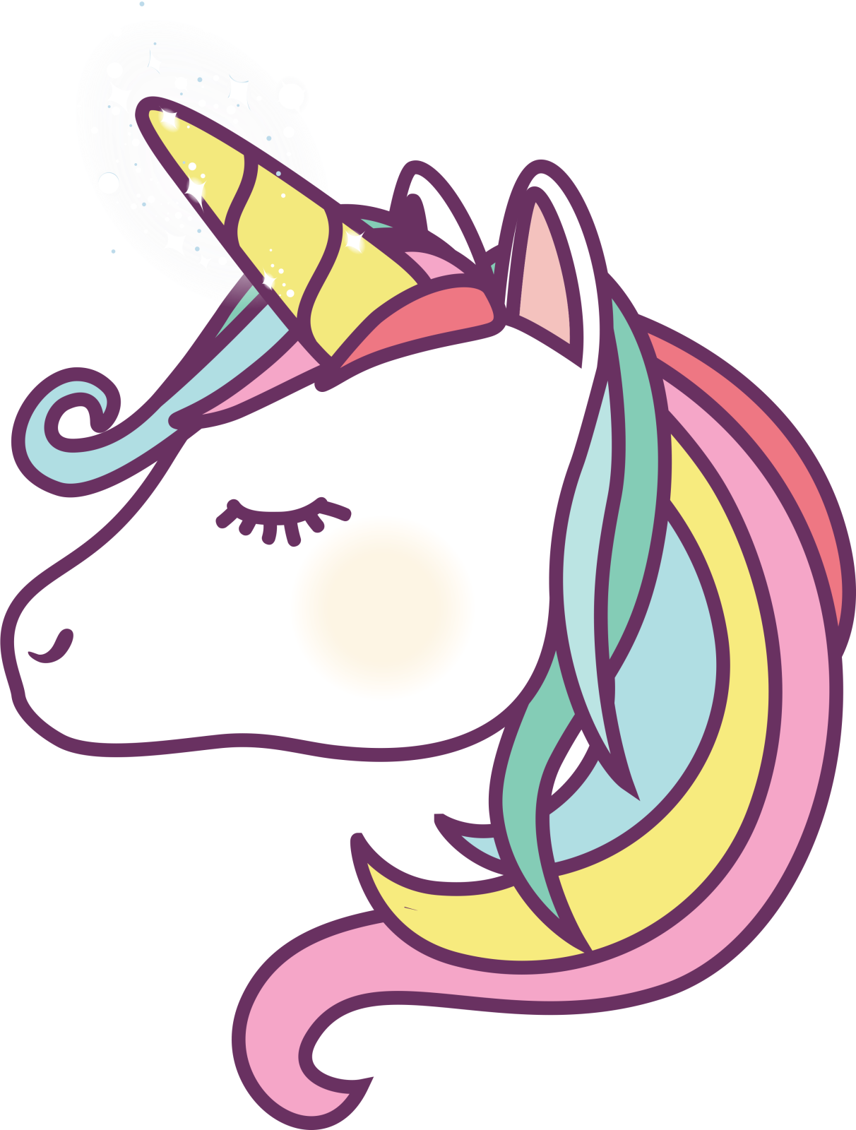 a unicorn with a hat on it's head