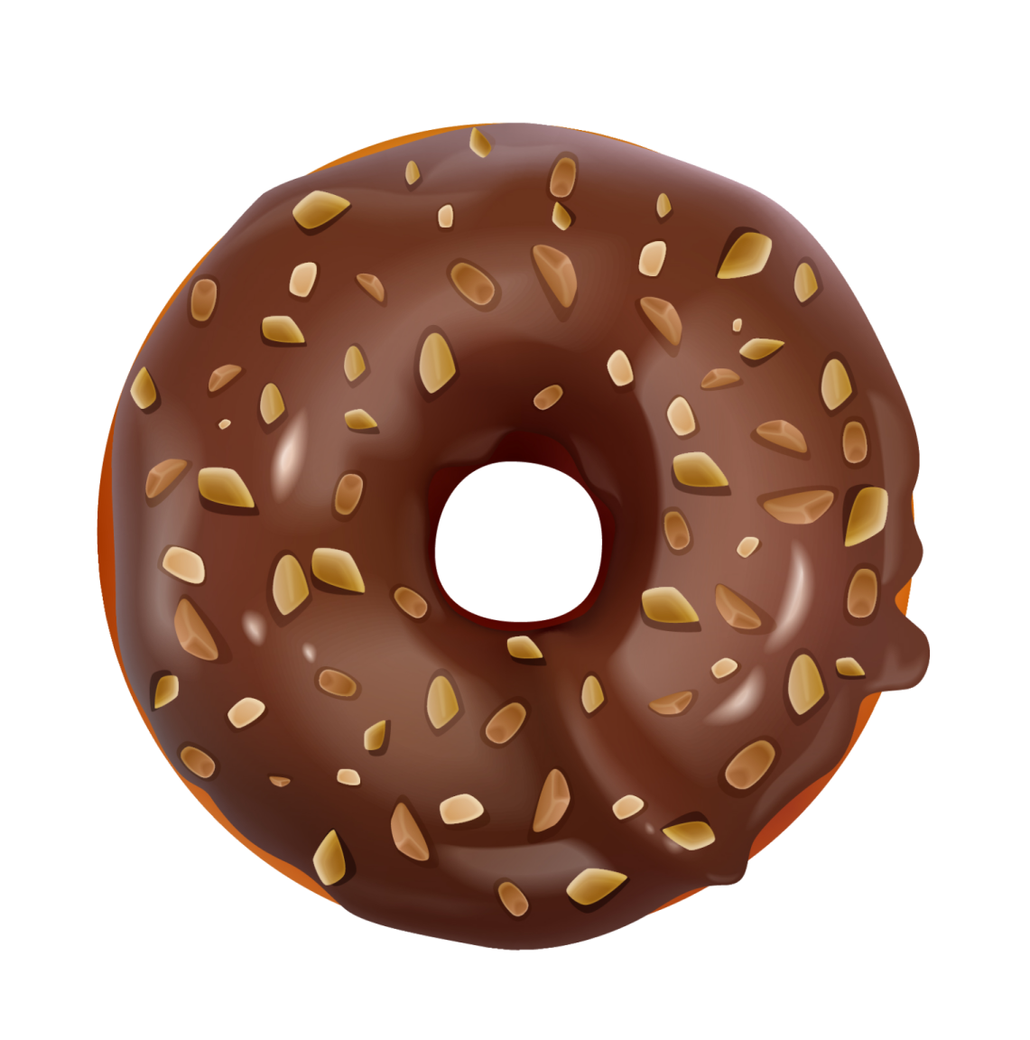 a chocolate covered donut