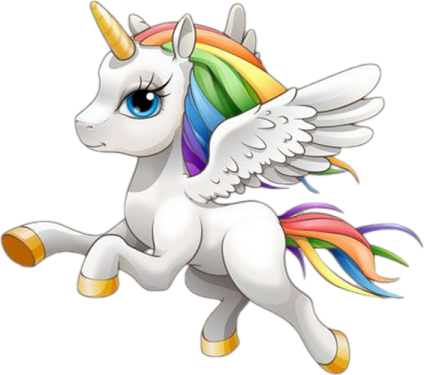 an image of a unicorn with wings