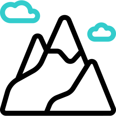 a mountain with clouds and mountains in the background