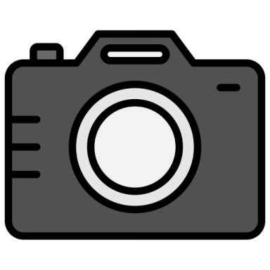 a black and white camera icon