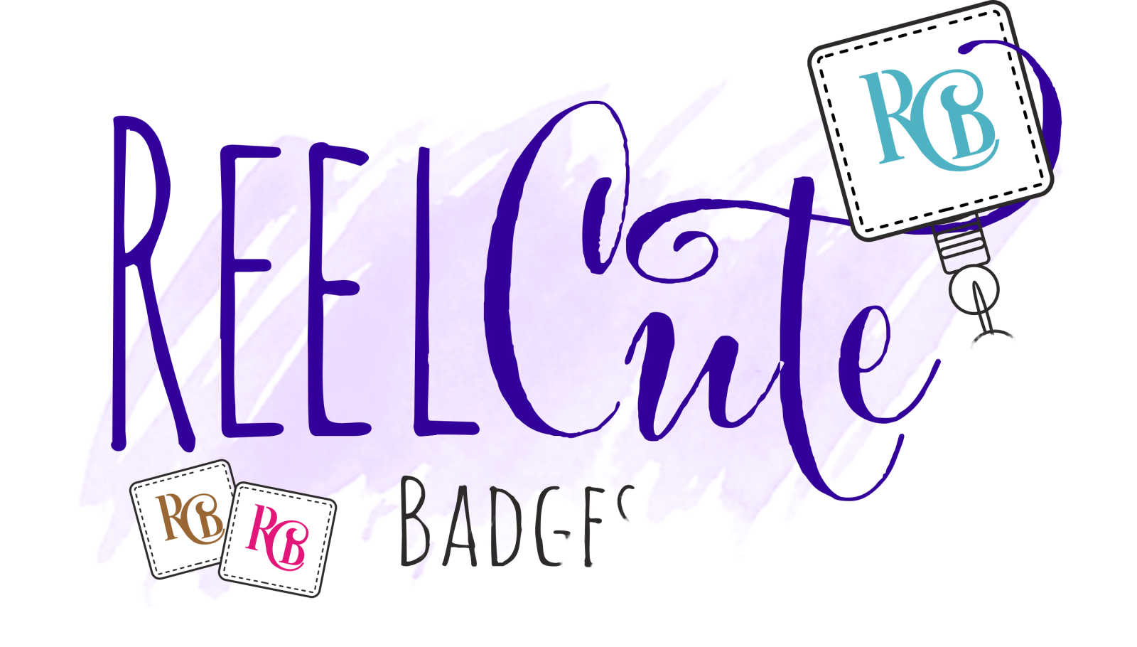 a purple and blue watercolor logo with the words release, no bags