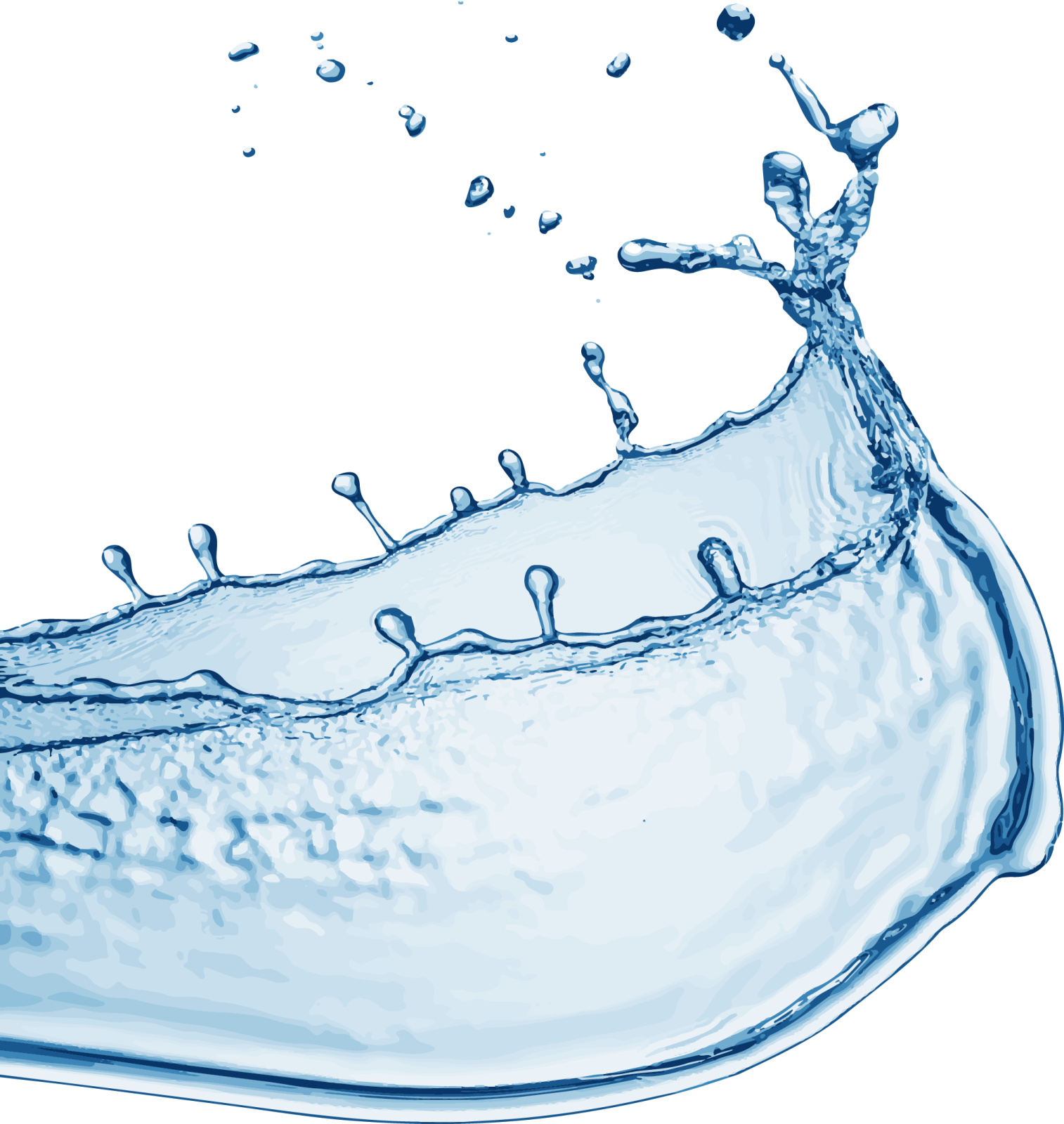 a blue shoe with water splashing on it