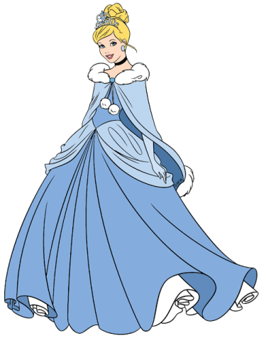 a cinderella princess in her blue gown
