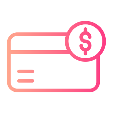 a credit card with a dollar symbol on it